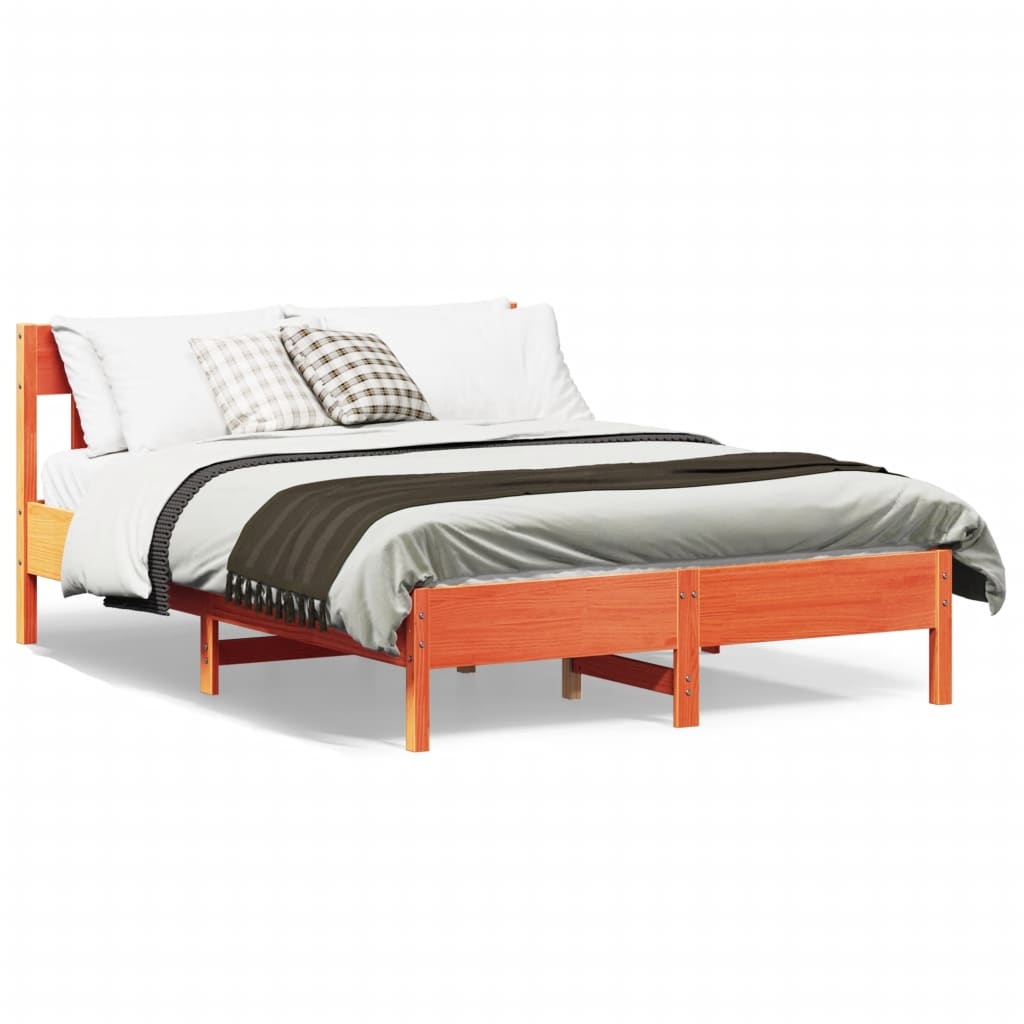 Massief Grenen Bedframe 120x200cm Wasbruin - 54% Korting