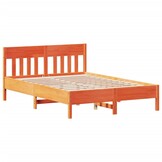 Massief Grenen Bedframe 120x200cm Wasbruin - 54% Korting