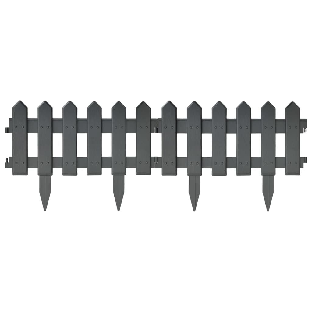Gazonranden 25 stuks - 10m PP Antraciet - 56% Korting