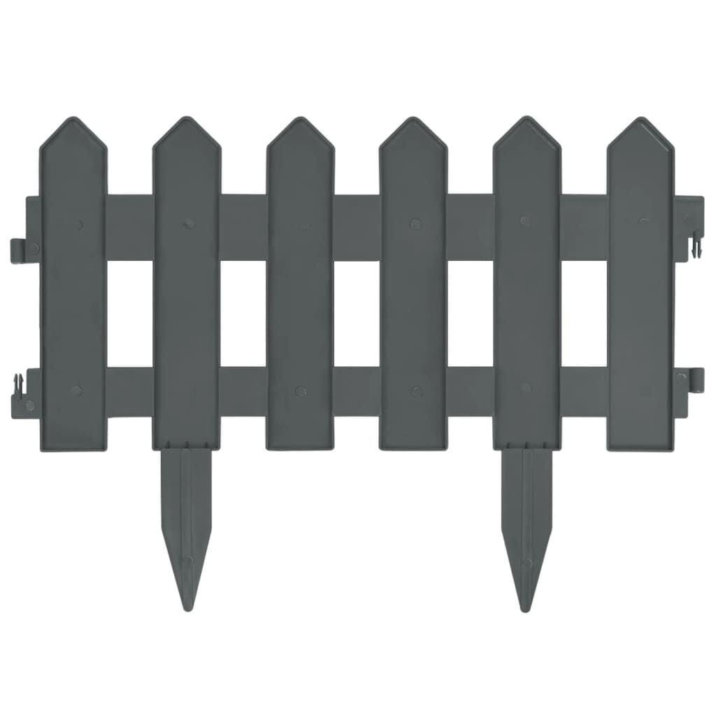 Gazonranden 25 stuks - 10m PP Antraciet - 56% Korting