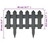 Gazonranden 25 stuks - 10m PP Antraciet - 56% Korting