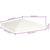 VidaXL Prieeldak Crèmewit 3x3m - 34% Korting