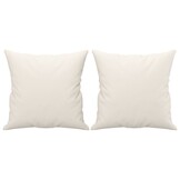 VidaXL Sierkussens Crème 40x40 cm Kunstleer (2 stuks) - 31% Korting