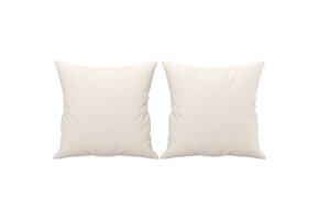 VidaXL Sierkussens Crème Kunstleer 40x40 cm (2 stuks) - 36% Korting