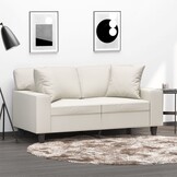 VidaXL Sierkussens Crème 40x40 cm Kunstleer (2 stuks) - 31% Korting
