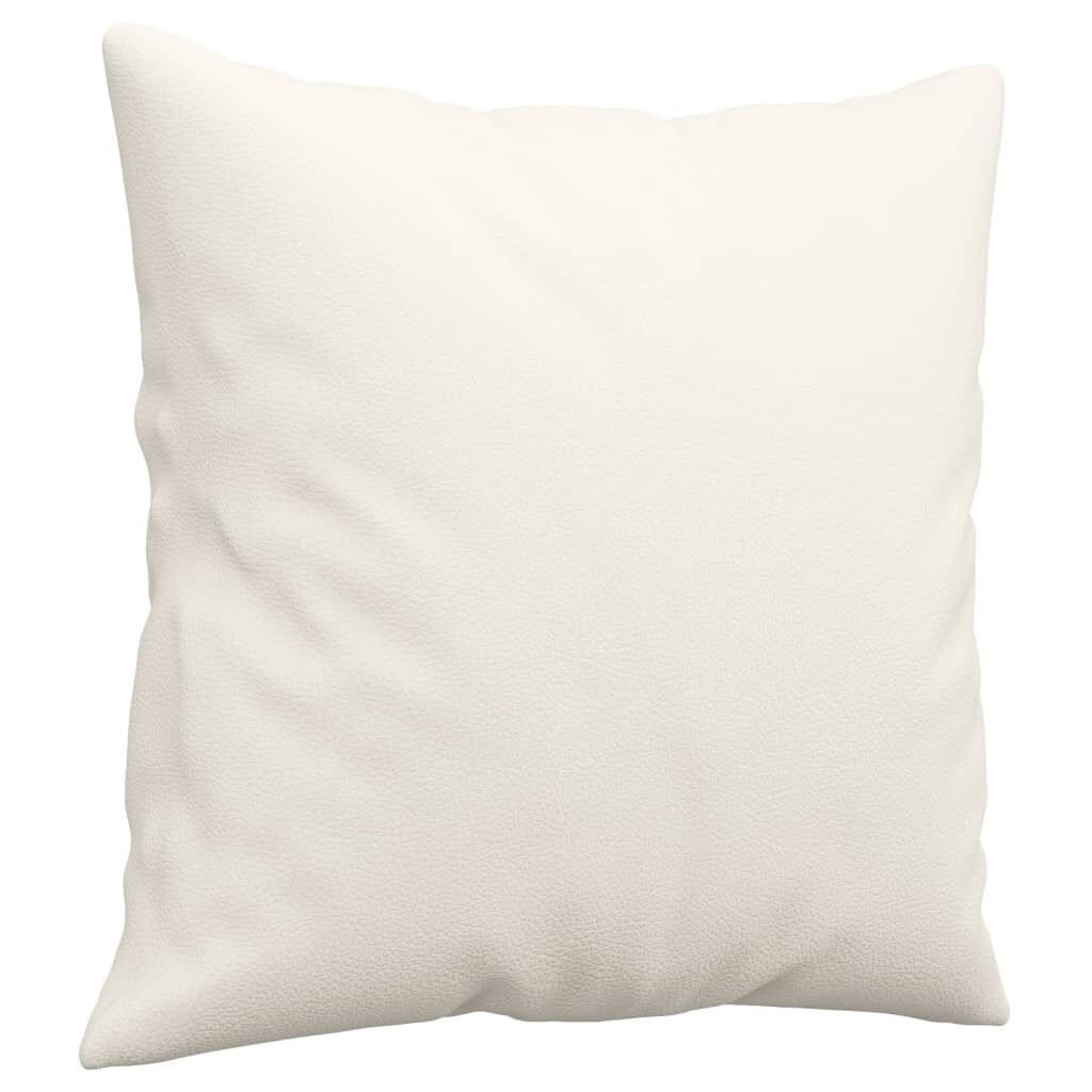 VidaXL Sierkussens Crème 40x40 cm Kunstleer (2 stuks) - 31% Korting