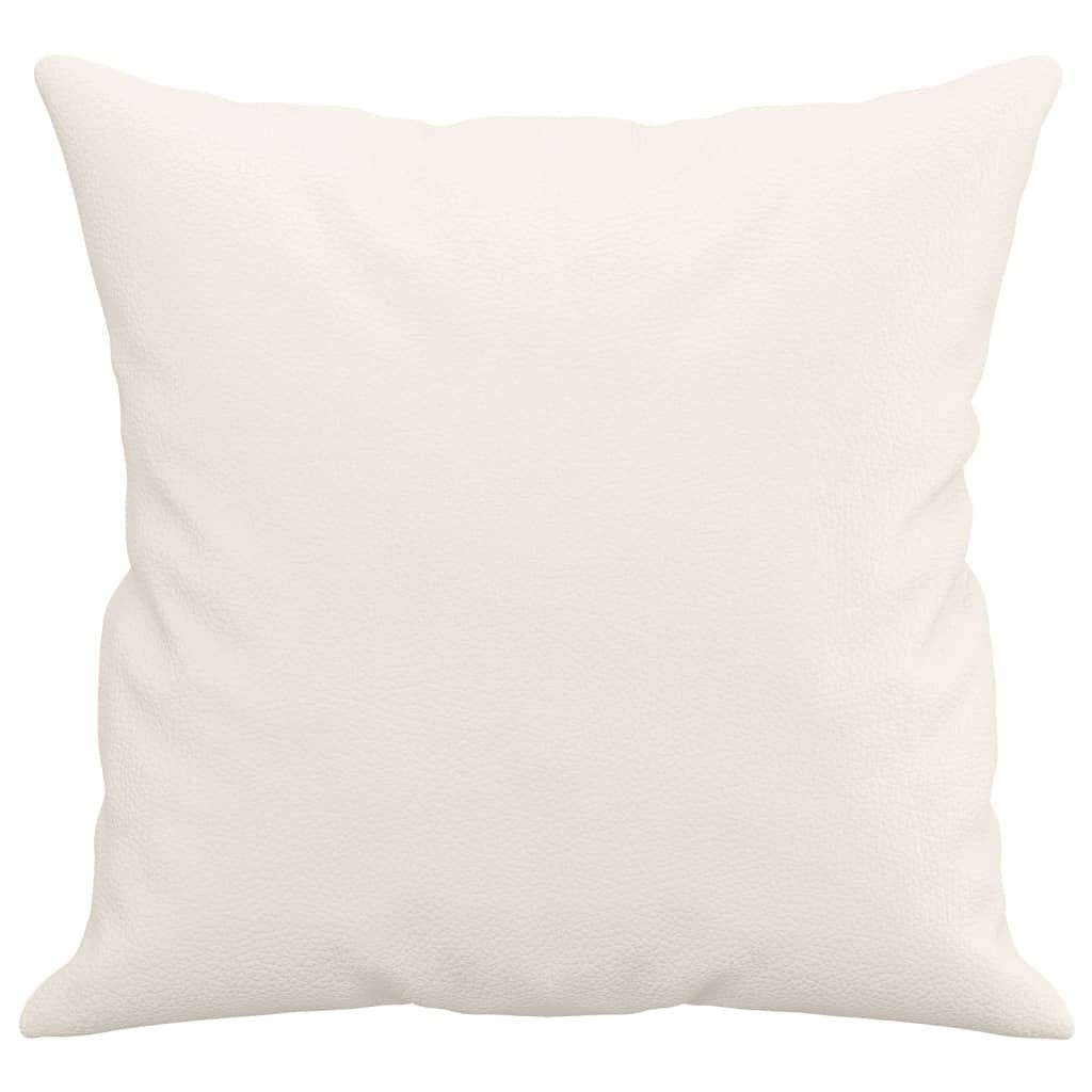 VidaXL Sierkussens Crème 40x40 cm Kunstleer (2 stuks) - 31% Korting