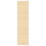Bamboe vloerkleed 80x300 cm Naturel - 53% Korting