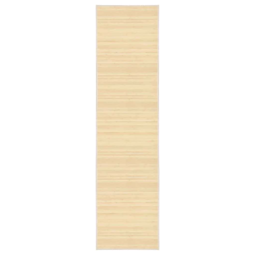 Bamboe vloerkleed 80x300 cm Naturel - 53% Korting