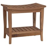 Badkamer Bijzettafel Naturel 50x35x45 cm Massief Teakhout met 34% Korting