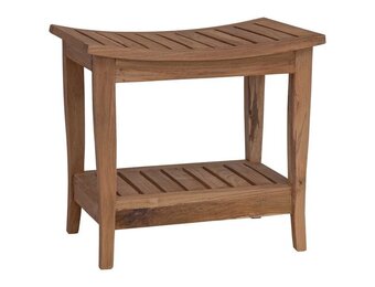 Badkamer Bijzettafel Naturel 50x35x45 cm Massief Teakhout met 34% Korting