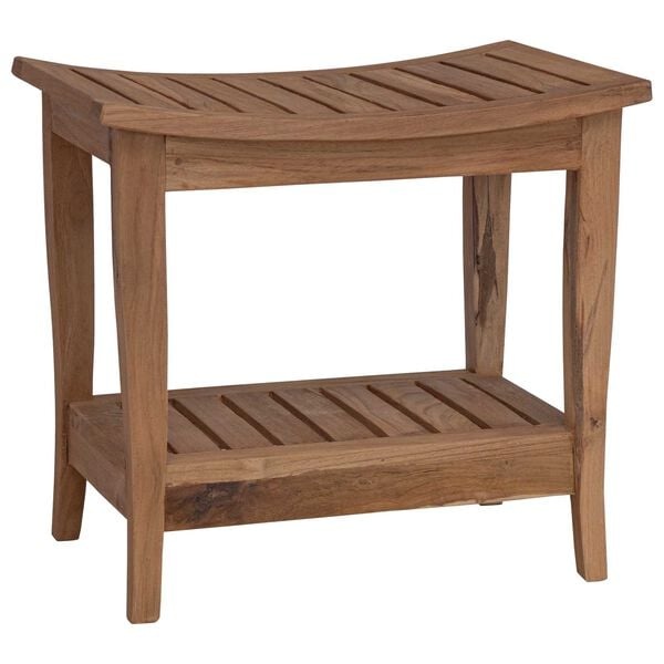 Badkamer Bijzettafel Naturel 50x35x45 cm Massief Teakhout met 34% Korting