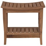 Badkamer Bijzettafel Naturel 50x35x45 cm Massief Teakhout met 34% Korting