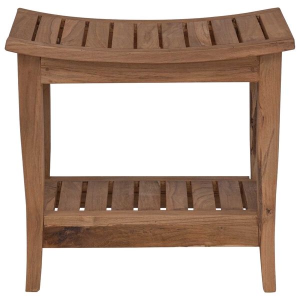 Badkamer Bijzettafel Naturel 50x35x45 cm Massief Teakhout met 34% Korting
