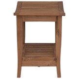 Badkamer Bijzettafel Naturel 50x35x45 cm Massief Teakhout met 34% Korting