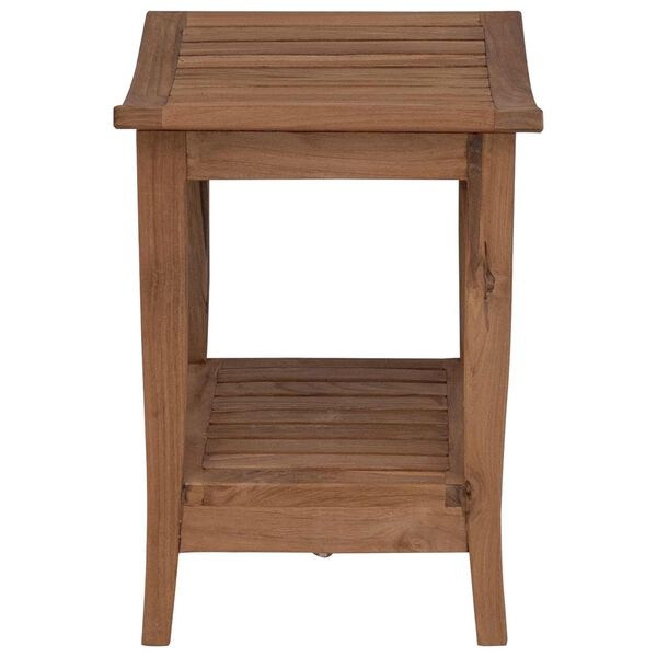 Badkamer Bijzettafel Naturel 50x35x45 cm Massief Teakhout met 34% Korting