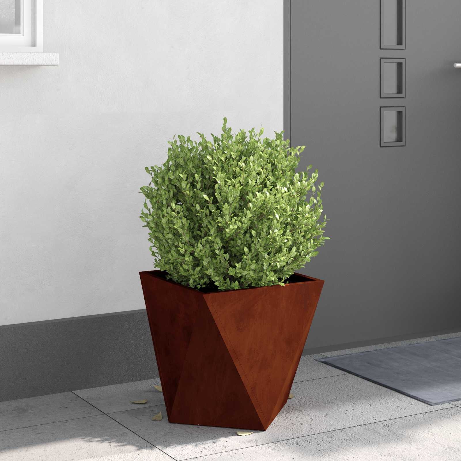 Plantenbak Roestig Staal 40x40x40 cm - 52% Korting