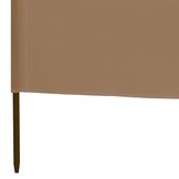VidaXL Windscherm Taupe 3-Panels 400x160 cm - 34% Korting