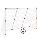 Voetbaldoel met Ballen Wit 184x64x124 cm - 33% Korting!