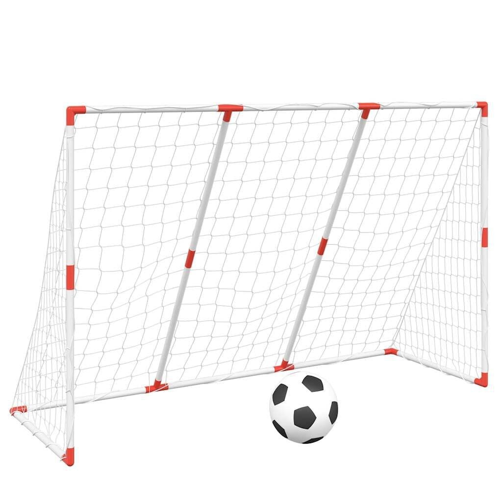 Voetbaldoel met Ballen Wit 184x64x124 cm - 33% Korting!