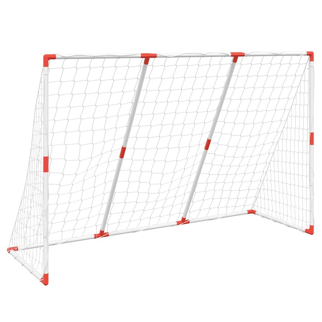 Voetbaldoel met Ballen Wit 184x64x124 cm - 33% Korting!
