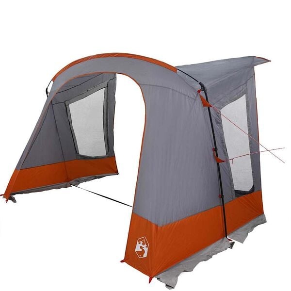 vidaXL Caravan Tent 5-persoons Grijs/Oranje - 54% Korting
