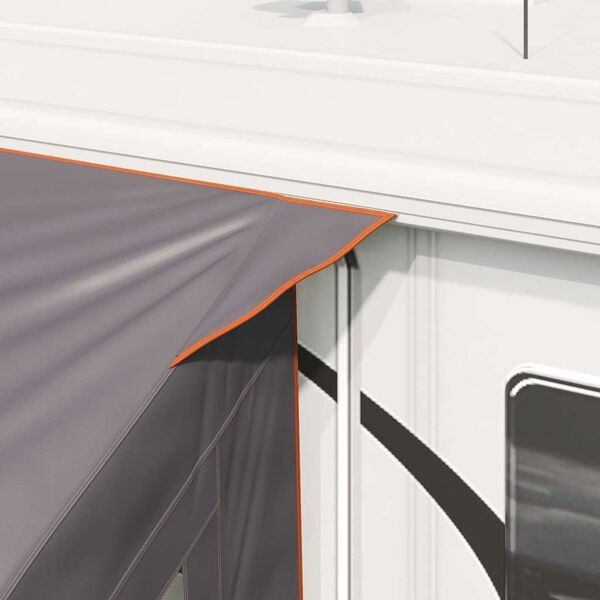vidaXL Caravan Tent 5-persoons Grijs/Oranje - 54% Korting