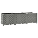 Verhoogde Plantenbak 120x40x38 cm Polypropeen Lichtgrijs - 53% Korting