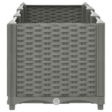 Verhoogde Plantenbak 120x40x38 cm Polypropeen Lichtgrijs - 53% Korting