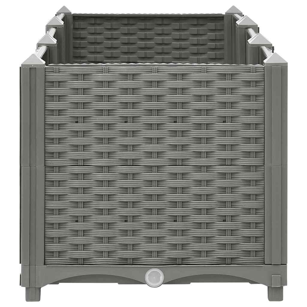 Verhoogde Plantenbak 120x40x38 cm Polypropeen Lichtgrijs - 53% Korting