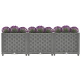 Verhoogde Plantenbak 120x40x38 cm Polypropeen Lichtgrijs - 53% Korting
