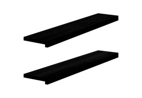 Eikenhouten Vensterbanken 2 Stuks 100x20 cm Donkerbruin - 57% Korting!