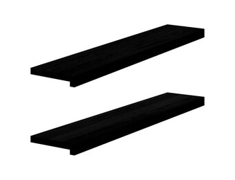 vidaXL Massief Eikenhout Vensterbanken Donkerbruin 2 stuks 100x20x2 cm - 53% Korting