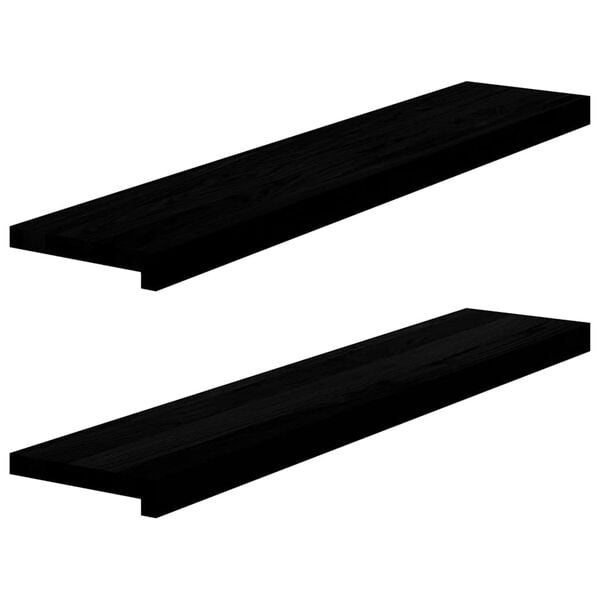 vidaXL Massief Eikenhout Vensterbanken Donkerbruin 2 stuks 100x20x2 cm - 53% Korting