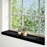 vidaXL Massief Eikenhout Vensterbanken Donkerbruin 2 stuks 100x20x2 cm - 53% Korting