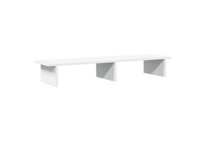 Monitorstandaard 100x27x15 cm Bewerkt Hout Wit - 59% Korting