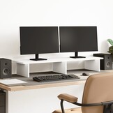 vidaXL Monitorstandaard Wit Bewerkt Hout (100x27x15 cm) - 51% Korting