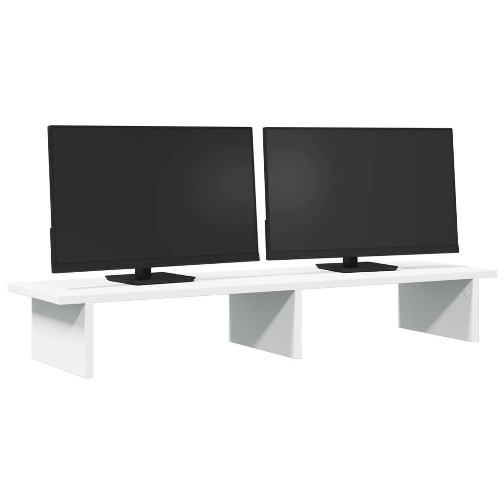 vidaXL Monitorstandaard Wit Bewerkt Hout (100x27x15 cm) - 51% Korting