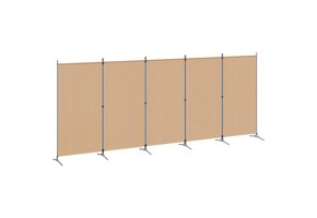 VidaXL 5-Paneels Kamerverdeler Beige 433x180 cm Stof - 52% Korting