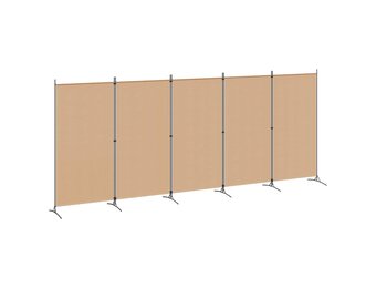 VidaXL 5-Paneels Kamerverdeler Beige 433x180 cm Stof - 52% Korting