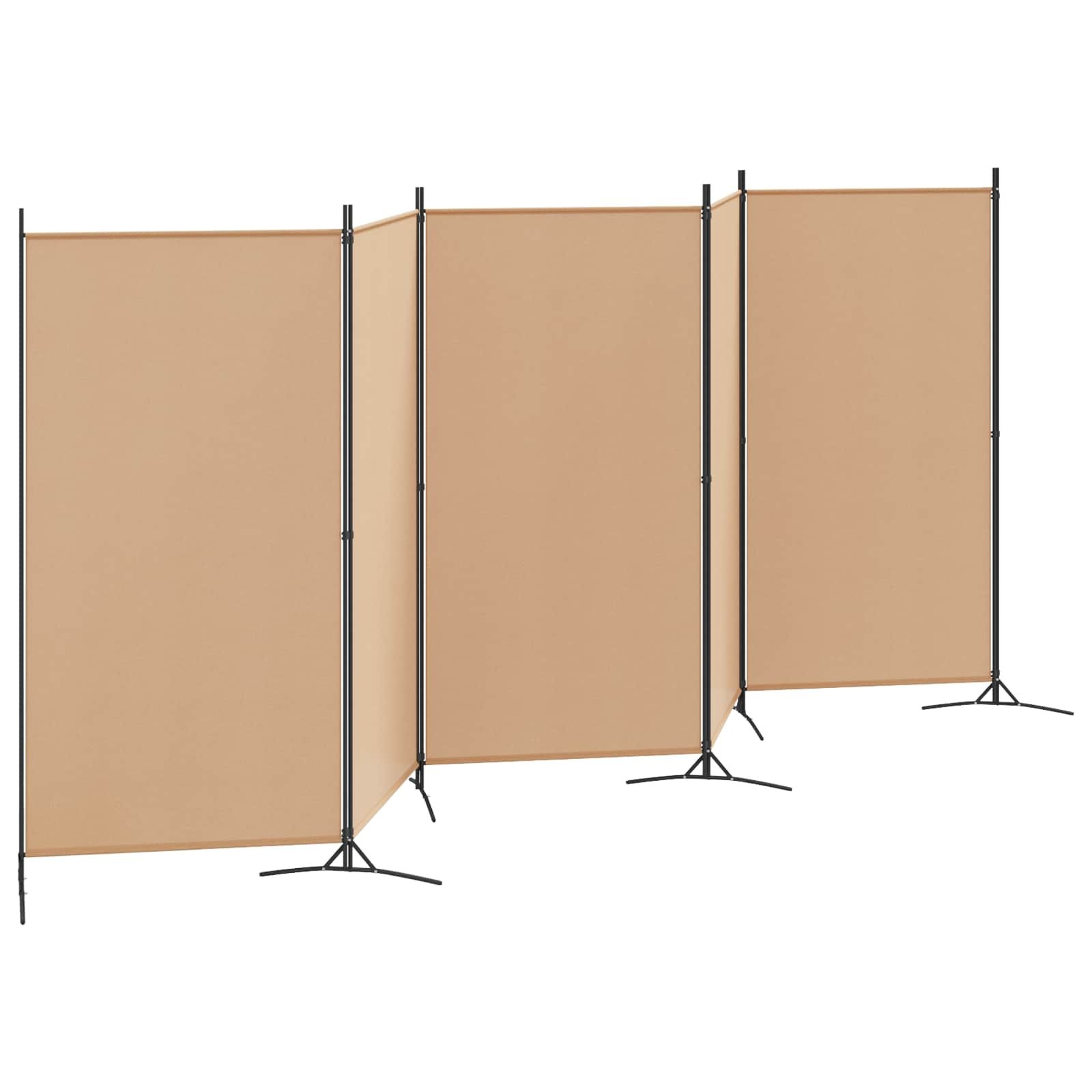 VidaXL 5-Paneels Kamerverdeler Beige 433x180 cm Stof - 52% Korting