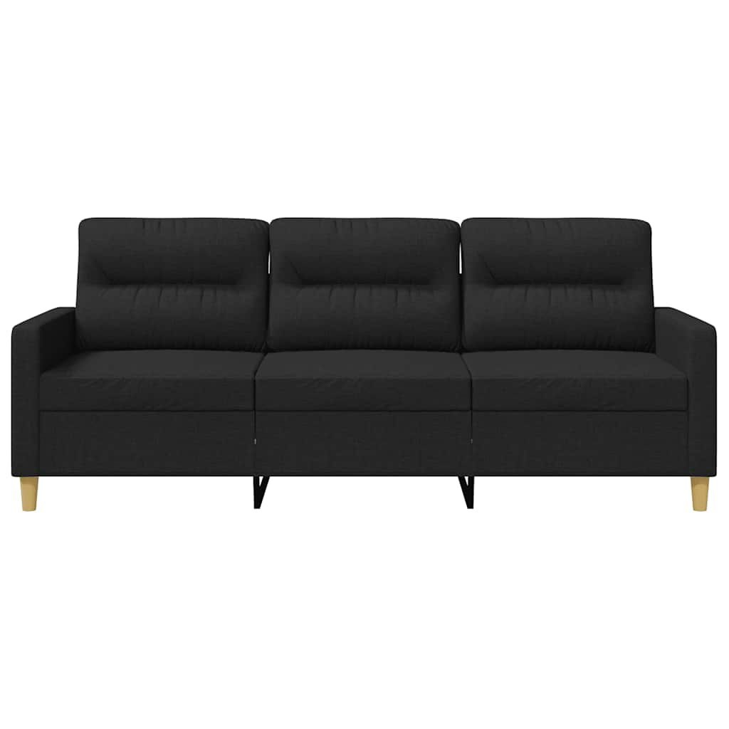 vidaXL Driezitsbank 180 cm Zwart Stof - 35% Korting