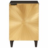 VidaXL Badkamerkast Zwart/Goud 38x33x58cm - Massief Mangohout (34% Korting)