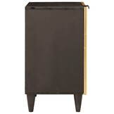 VidaXL Badkamerkast Zwart/Goud 38x33x58cm - Massief Mangohout (34% Korting)