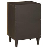 VidaXL Badkamerkast Zwart/Goud 38x33x58cm - Massief Mangohout (34% Korting)