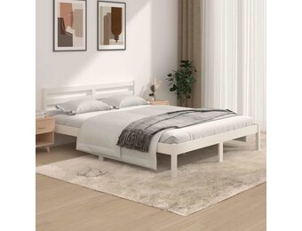 vidaXL Bedframe Grenenhout Wit 150x200 cm - 34% Korting