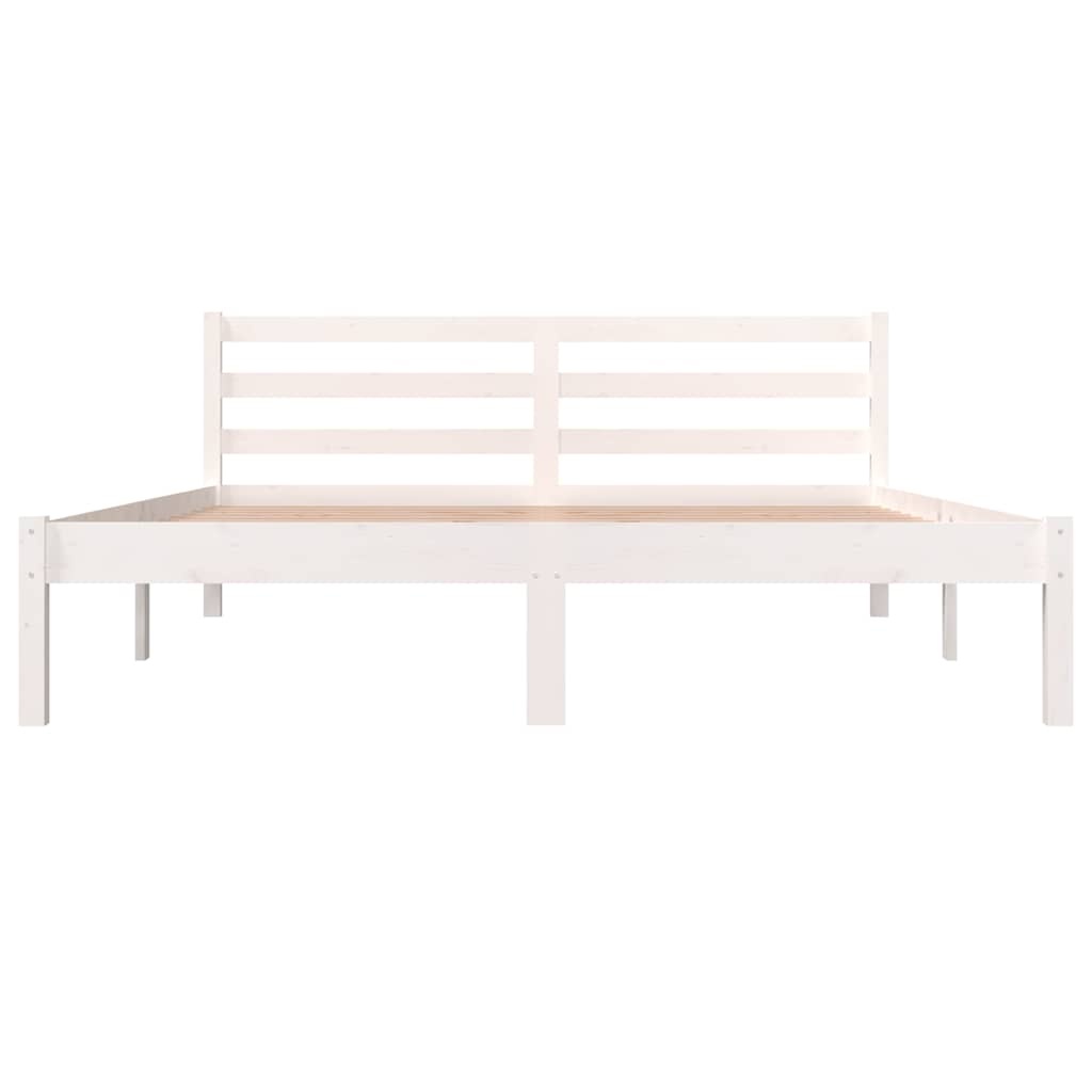 vidaXL Bedframe Grenenhout Wit 150x200 cm - 34% Korting