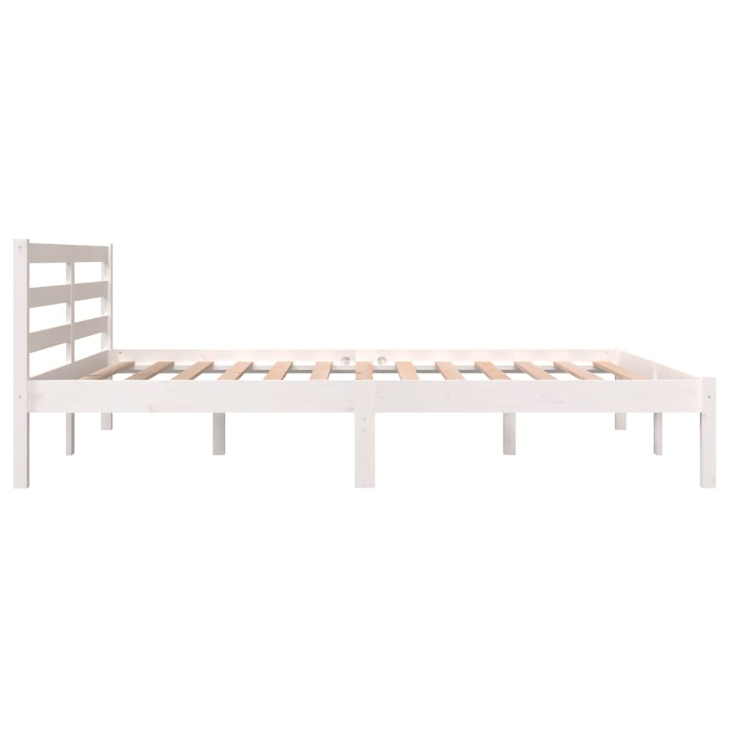 vidaXL Bedframe Grenenhout Wit 150x200 cm - 34% Korting