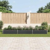 Verhoogde Plantenbak Staal Antraciet 480x80x45 cm (59% korting)