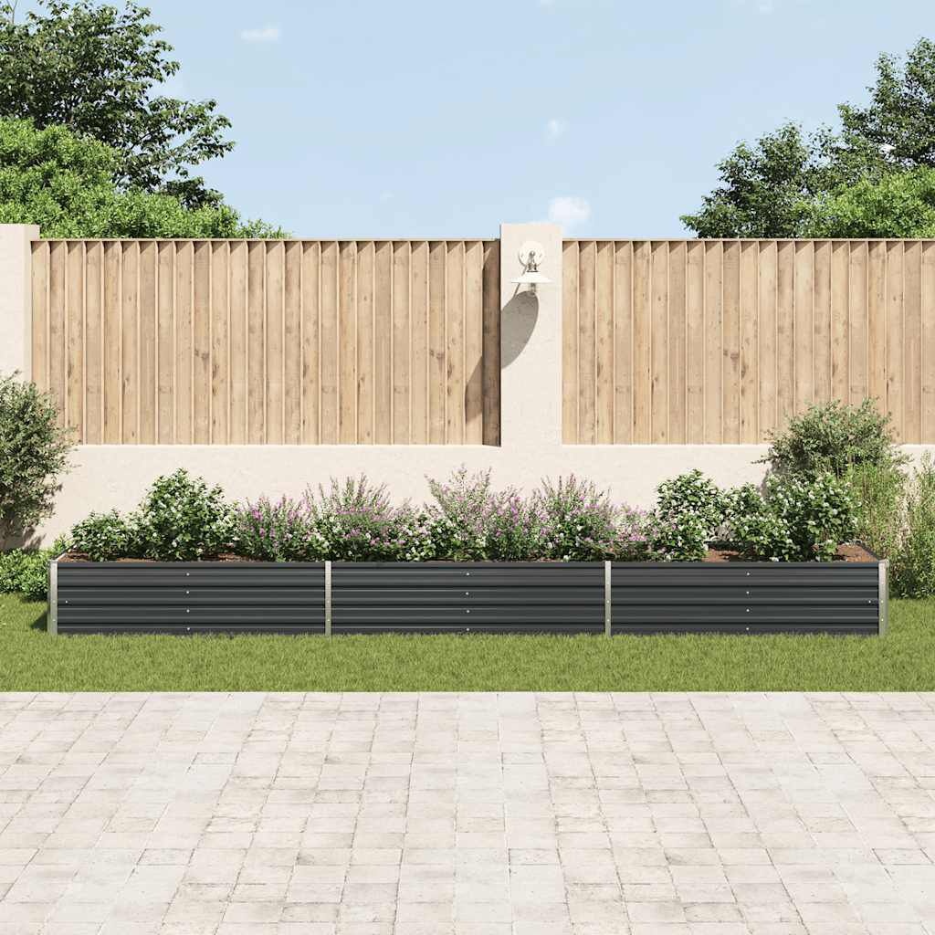 Verhoogde Plantenbak Staal Antraciet 480x80x45 cm (59% korting)